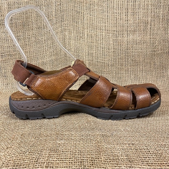 EARTH sandal brown Fisherman leather sprit Walking GelronSize 15 - Picture 3 of 9